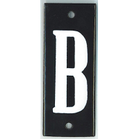 Huisnummer enkel blauw 4x10